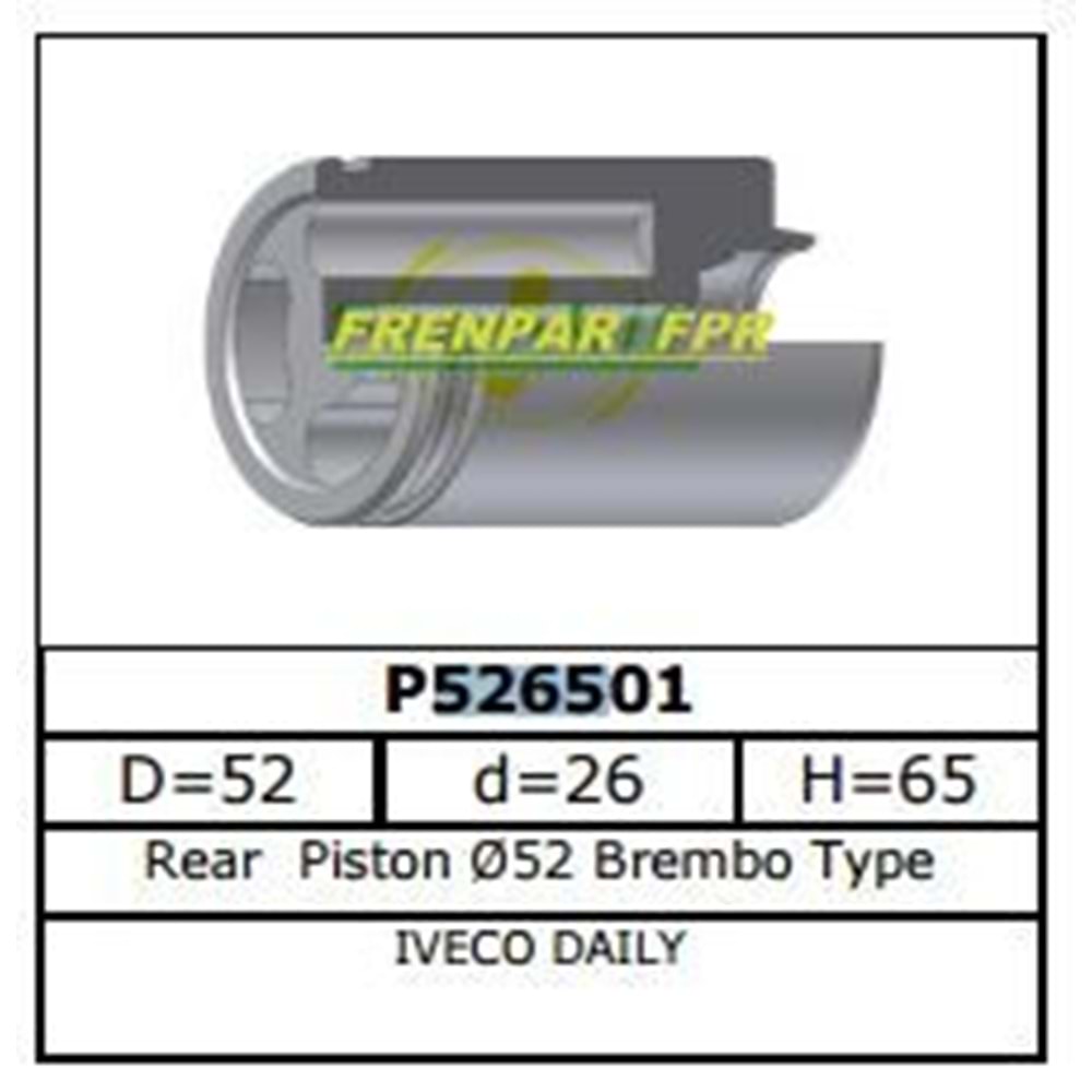 Fren Kaliper Pistonu Arka Ford, Iveco