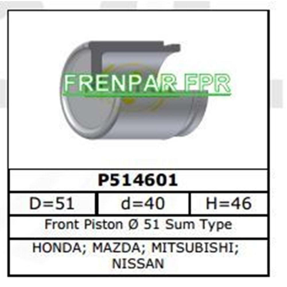 Fren Kaliper Pistonu Ön Kia, Mitsubishi