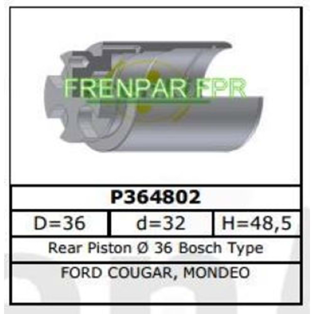 Fren Kaliper Pistonu Arka Ford Mondeo Daewoo Lacetti