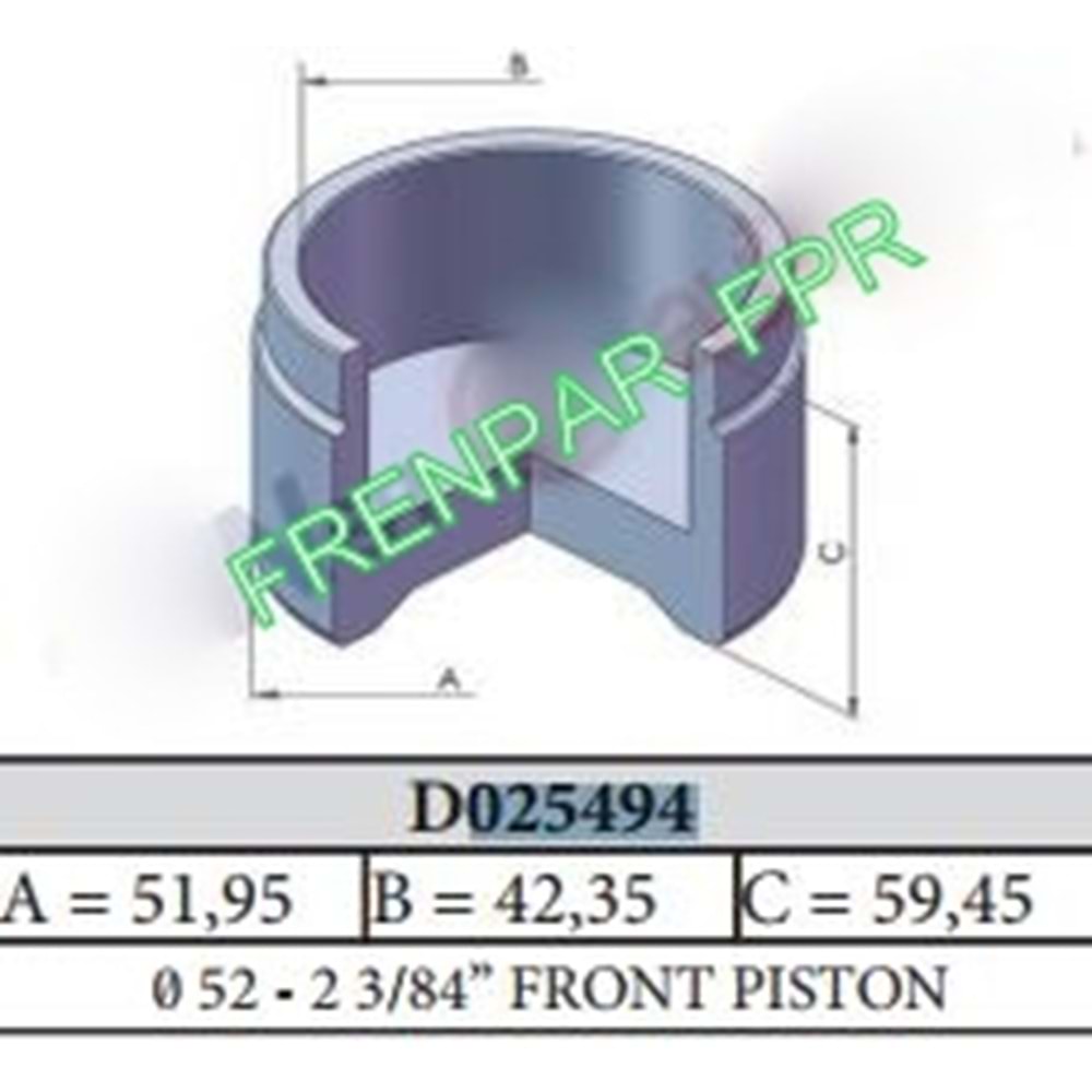 Fren Kaliper Pistonu Ön-Arka Mercedes, Vw, Fiat, Citroen, Peugeot