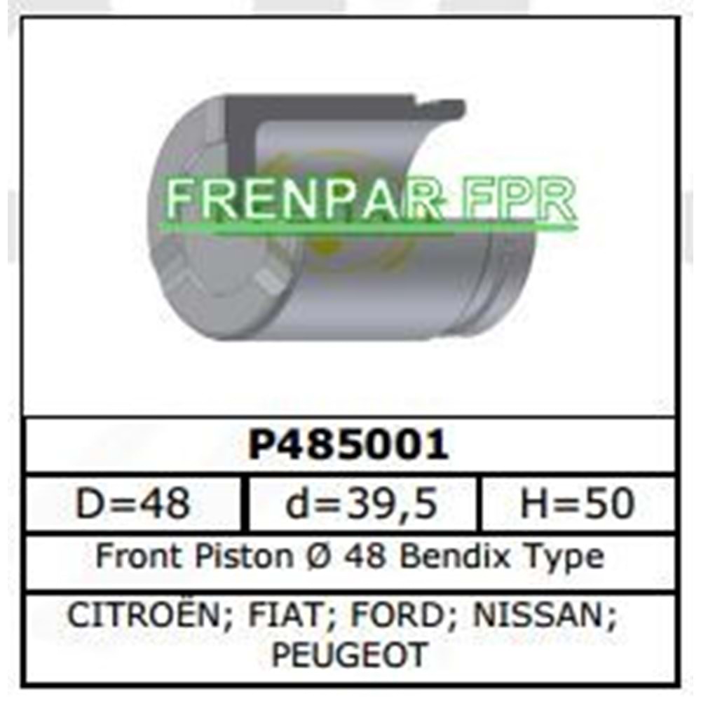 Fren Kaliper Pistonu Citroen, Peugeot, Renault, Fiat, Ford Ön-Arka
