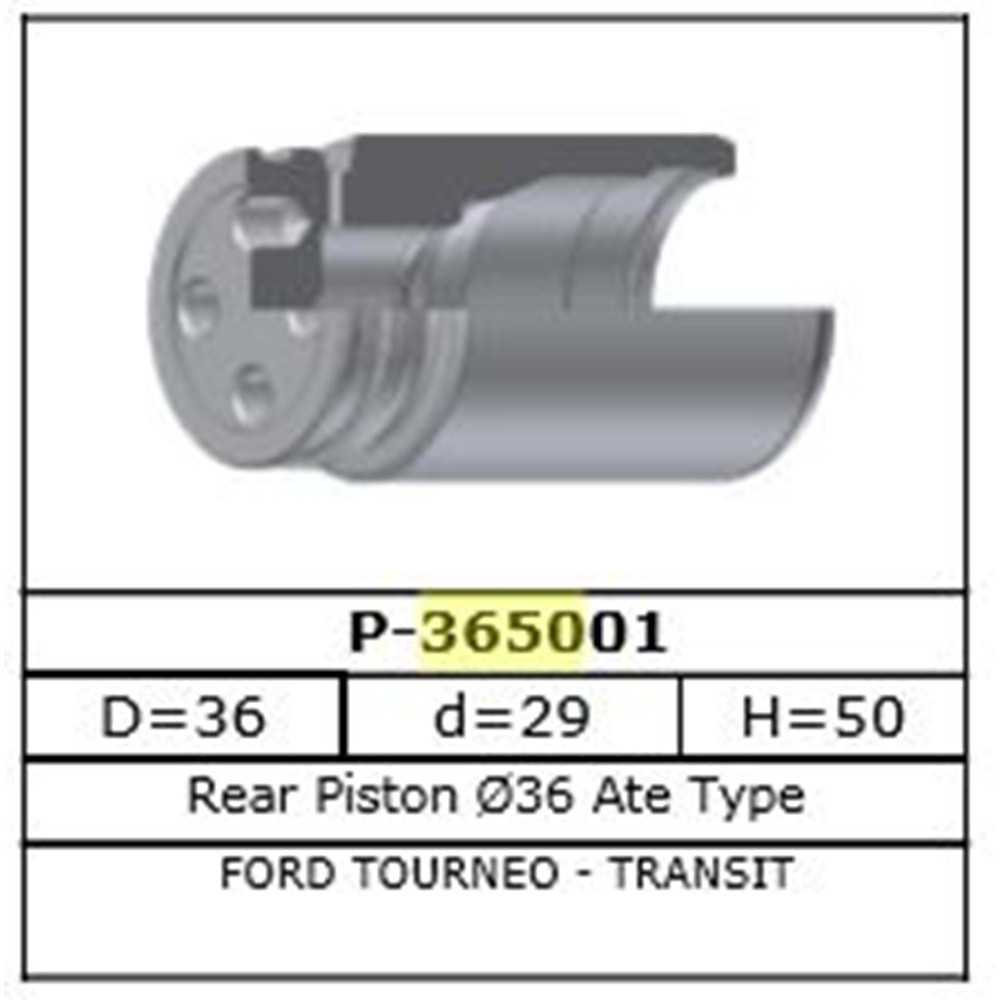 Fren Kaliper Pistonu Ford Tourneo, Transit Arka