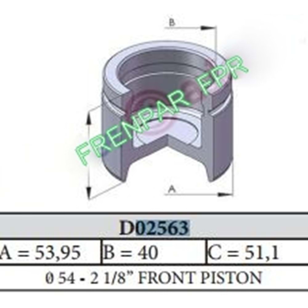 Fren Kaliper Pistonu Ön Fiat, Ford, mazda