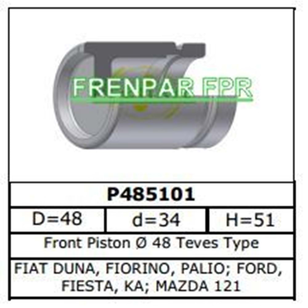 Fren Kaliper Pistonu Ön Fiat, Ford, Mazda 121