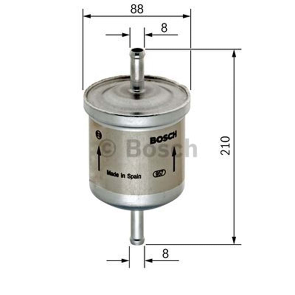 Yakıt Benzin Filtresi Volvo V70, S80, S60, S40 - Bosch