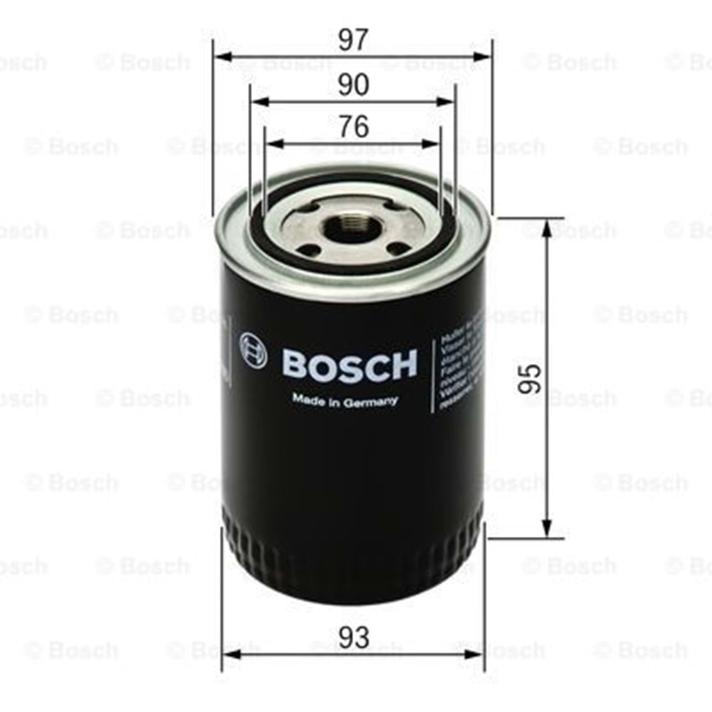 Yağ Filtresi Ford Fiesta, Focus, Connect, Transit - Bosch