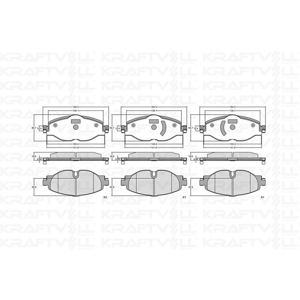Disk Balata Vw Golf VII, Audi A3, TT, Seat Leon, Skoda Octavia, Cupra Ön -