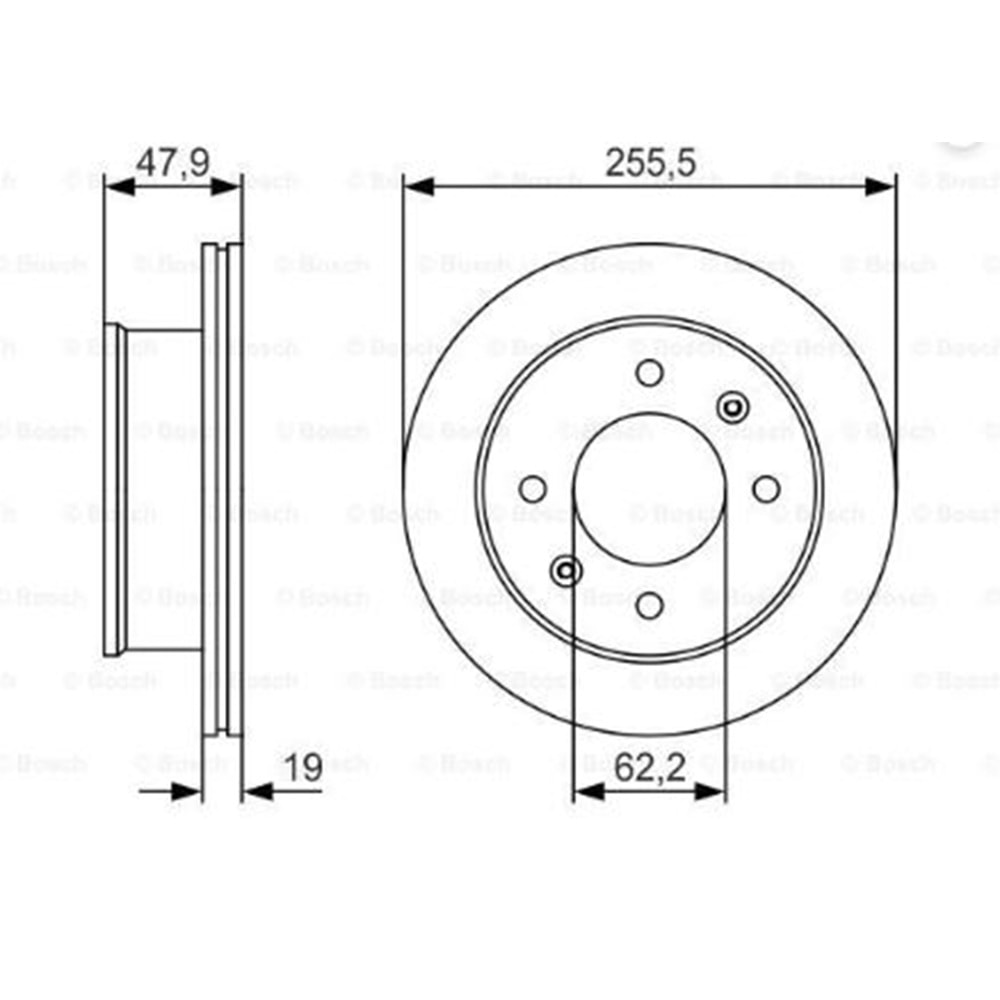 Fren Diski Hyundai Getz 1,5 CRDİ +Abs Ön - Spor Delikli - 256 MM