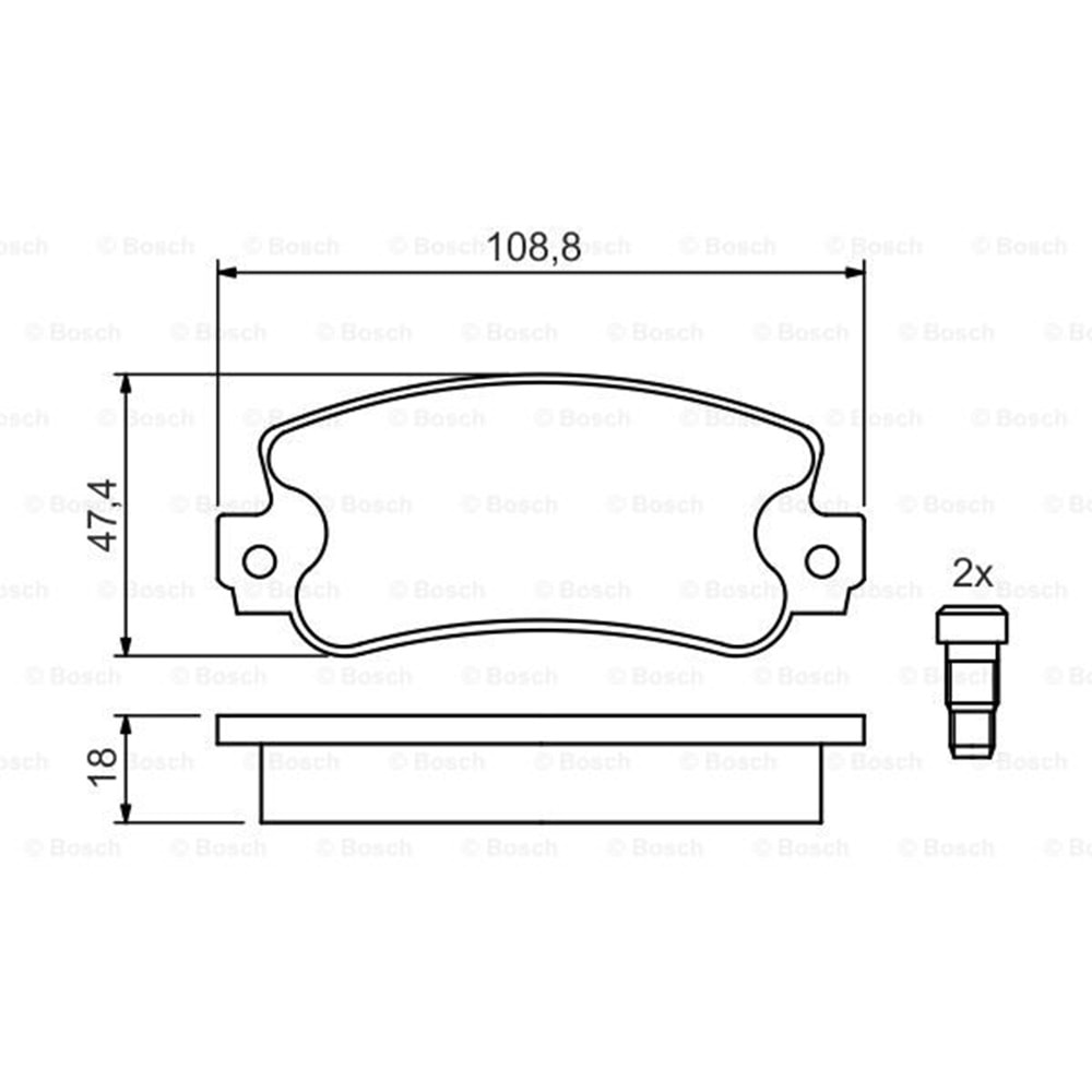 Disk Balata Fiat Uno, Seat İbiza Ön - Bosch