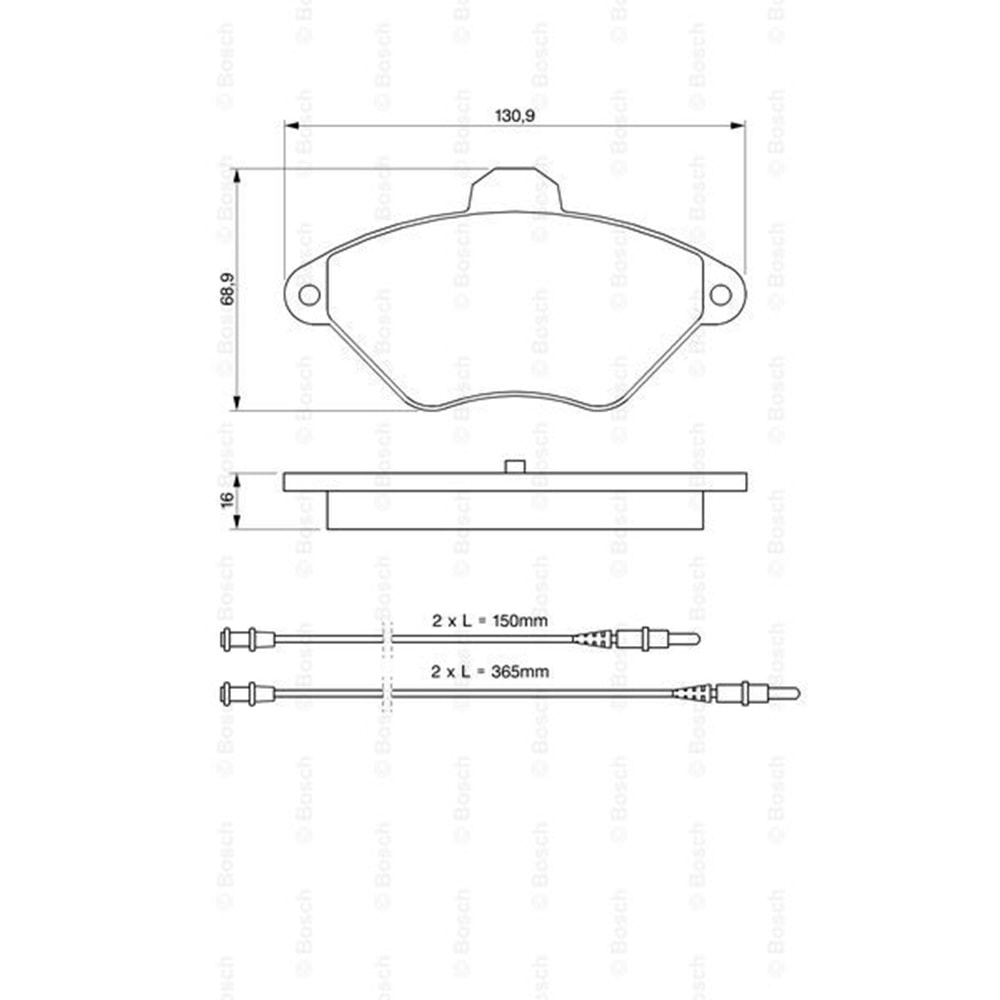 Disk Balata Citroen Xantia 2,0-1,6 Ön - Bosch