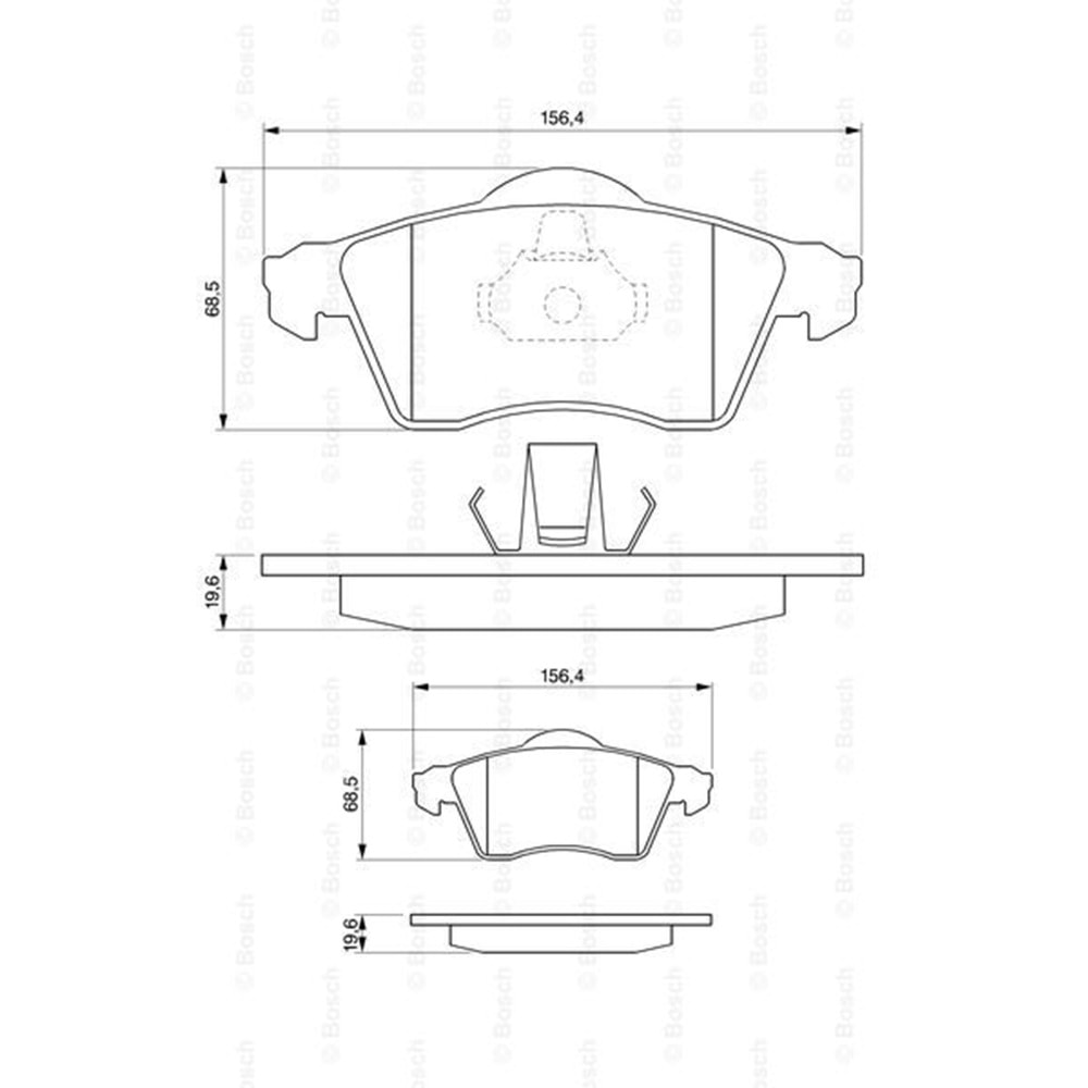 Disk Balata Vw Transporter T4 FİŞSİZ Ön - Bosch