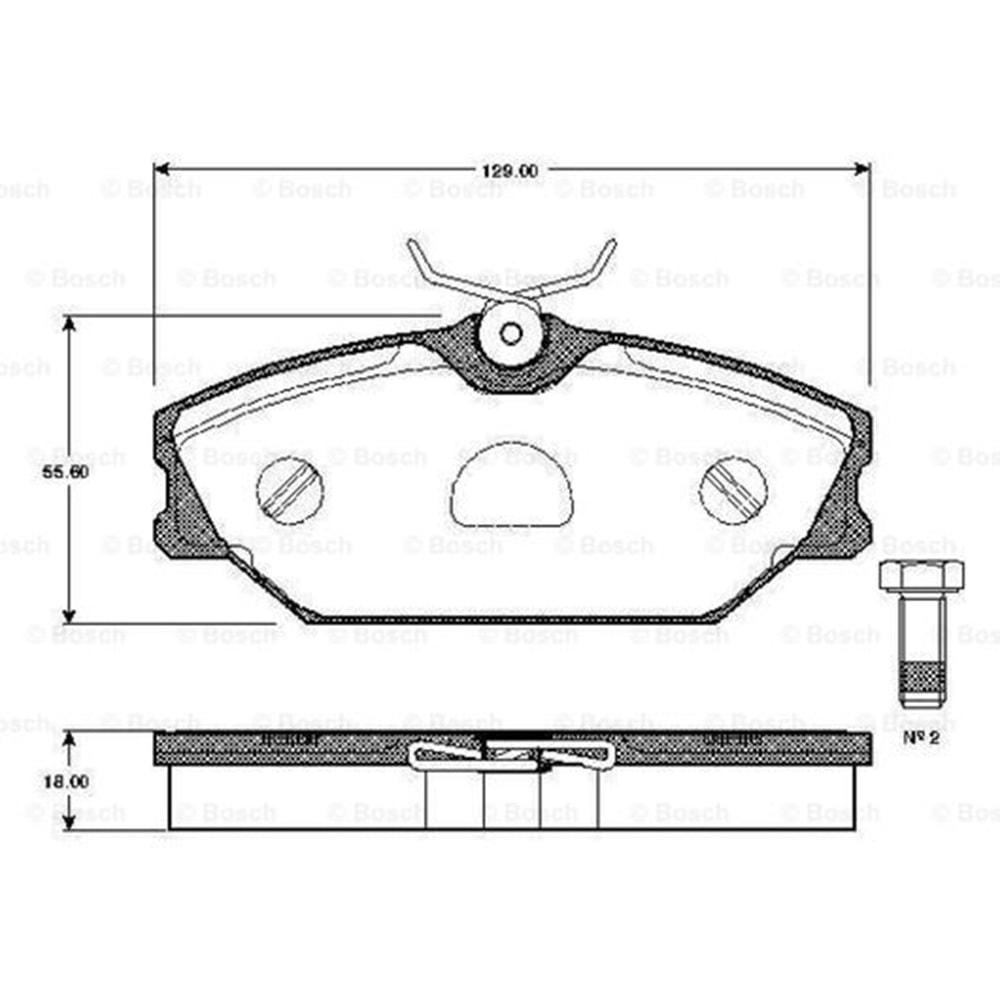 Disk Balata Renault Megane I, Laguna I, Clio II Ön - Bosch