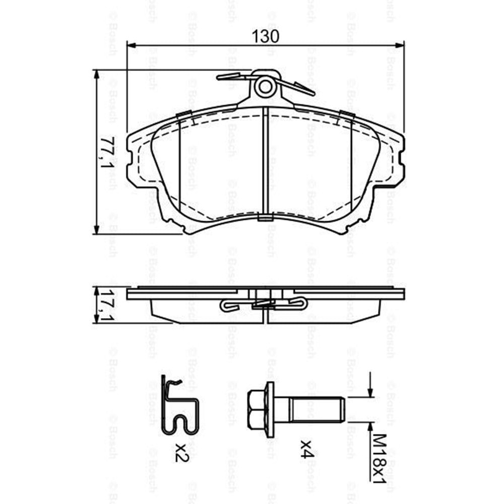 Disk Balata Mitsubishi Carisma, Volvo S40 Ön - Bosch