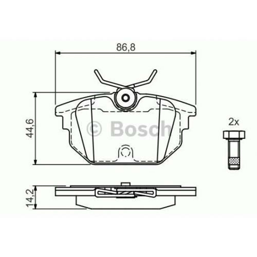 Disk Balata Fiat Marea, Tempra, Alfa Romeo 145, 146, 155 Arka - Bosch