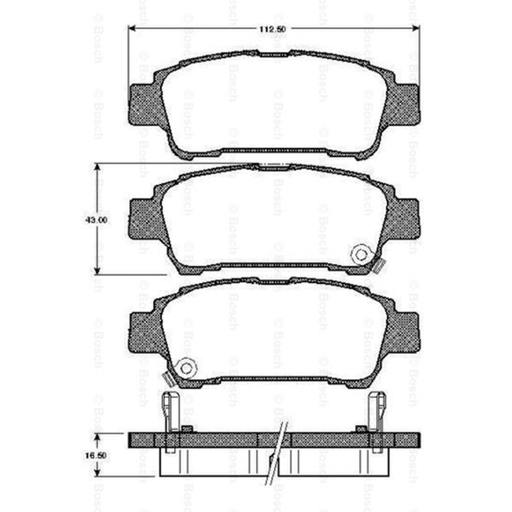 Disk Balata Toyota Avensis Verso, PREVİA II Arka - Bosch