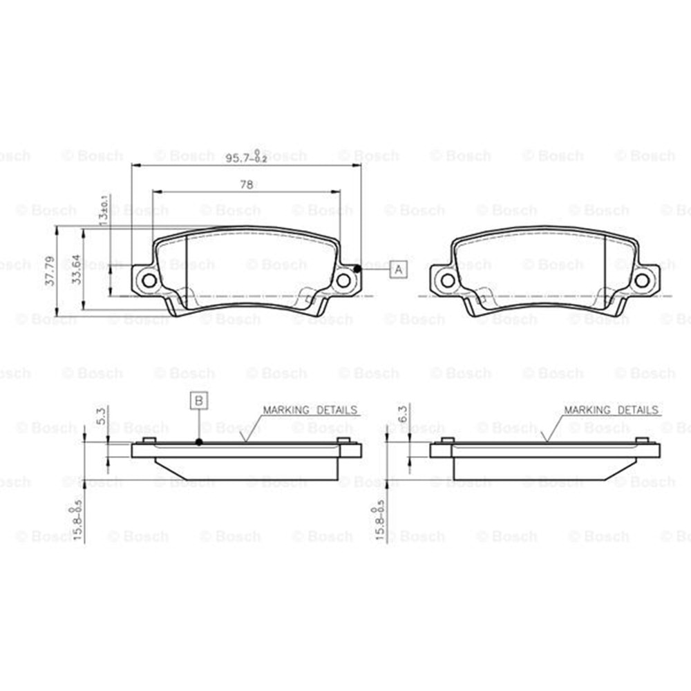 Disk Balata Toyota Corolla VVT Arka - Bosch