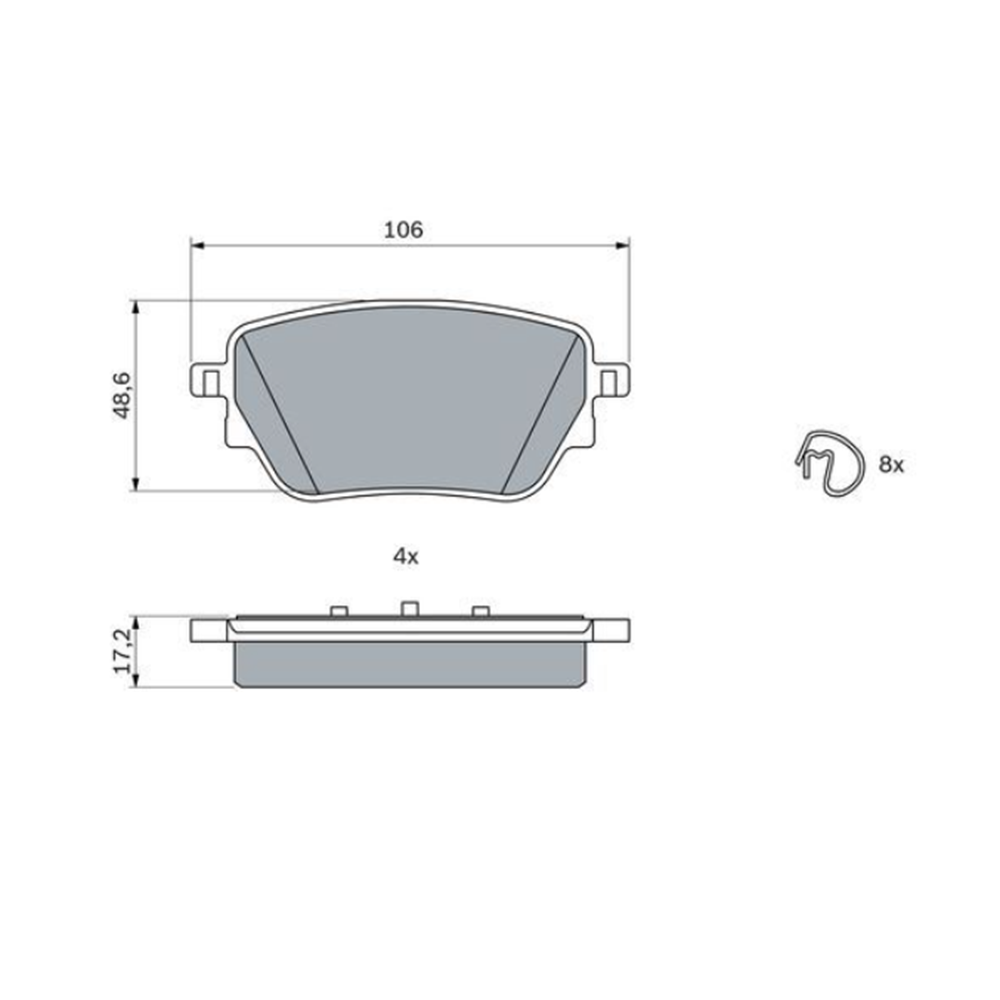 Disk Balata Mercedes A 200 Arka - Bosch