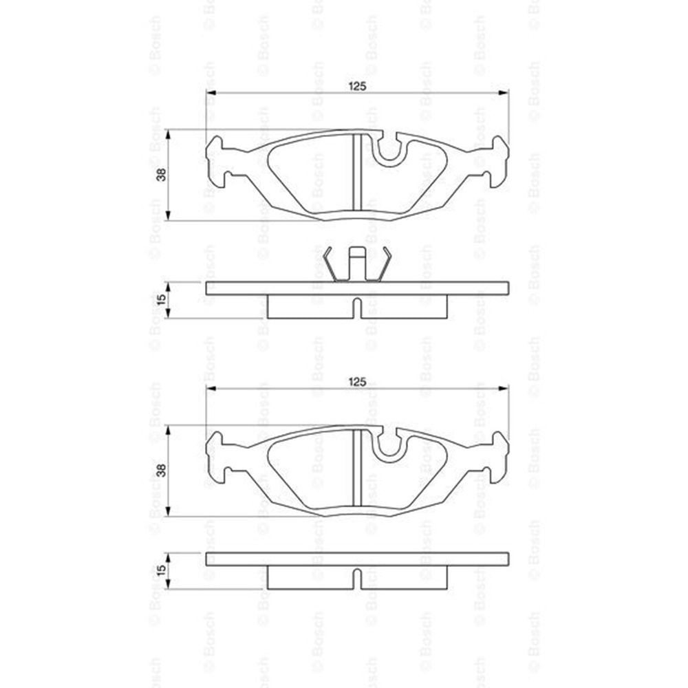 Disk Balata Volvo 480, 460, SAAB 9000, 900 Arka - Bosch