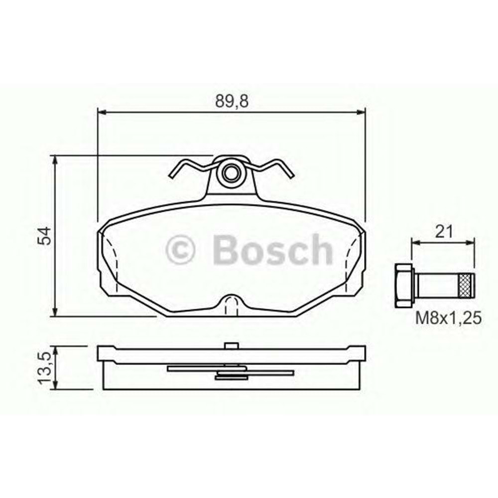 Disk Balata Ford Scorpio, Sierra, Escort Arka - Bosch