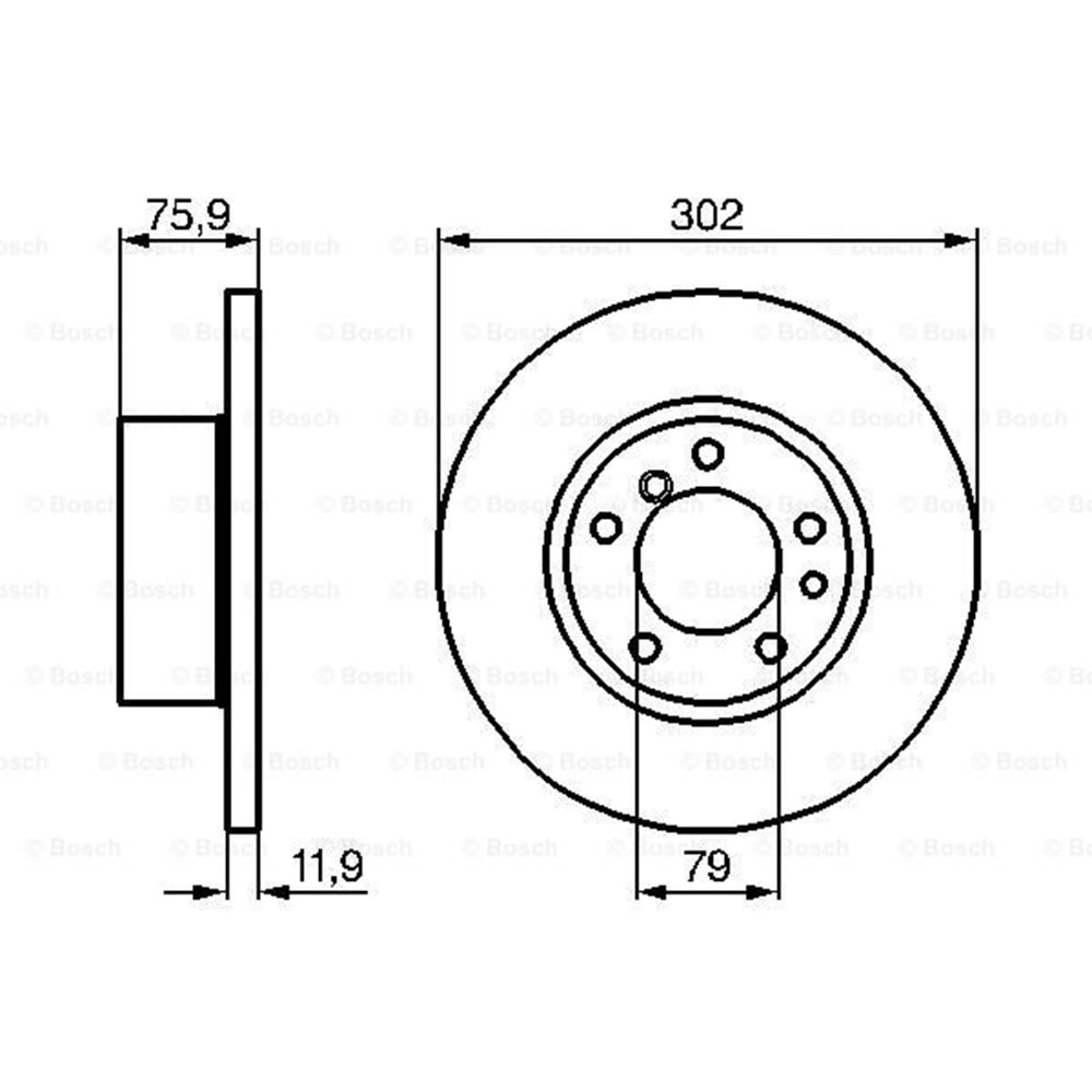 Fren Diski Bmw E 34, E 39 Ön - 302 MM - Bosch