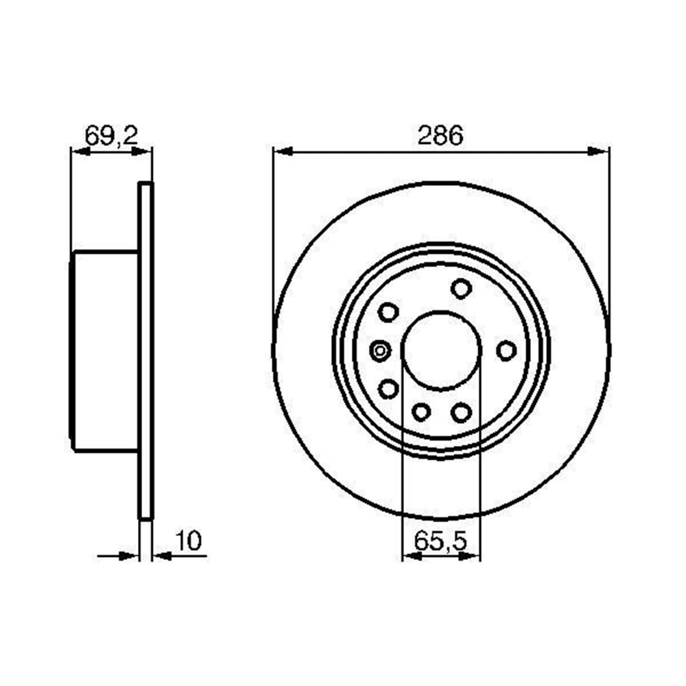 Fren Diski Opel Vectra B Arka - 286 MM - Bosch