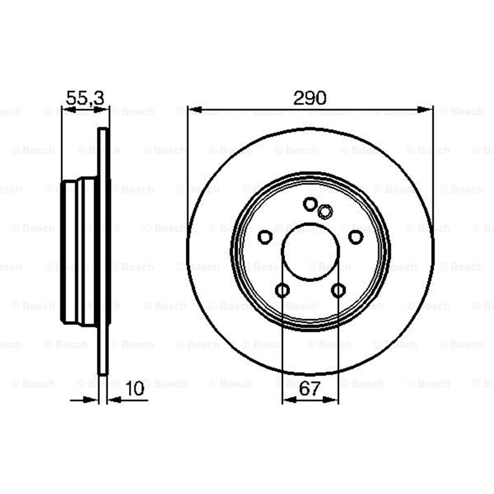 Fren Diski Mercedes 209, 210, 211 Arka - 290 MM - Bosch