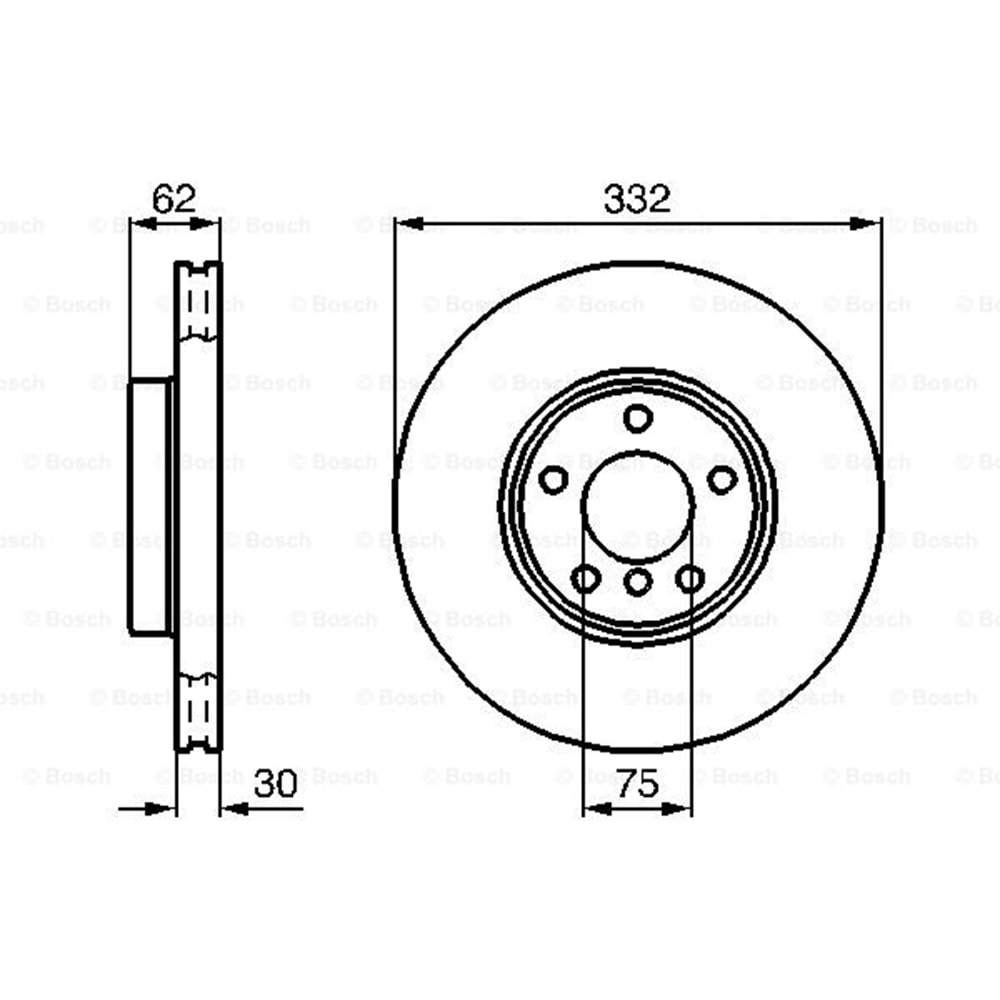 Fren Diski Bmw X5 3.0 E53 Ön - 331 mm - Bosch