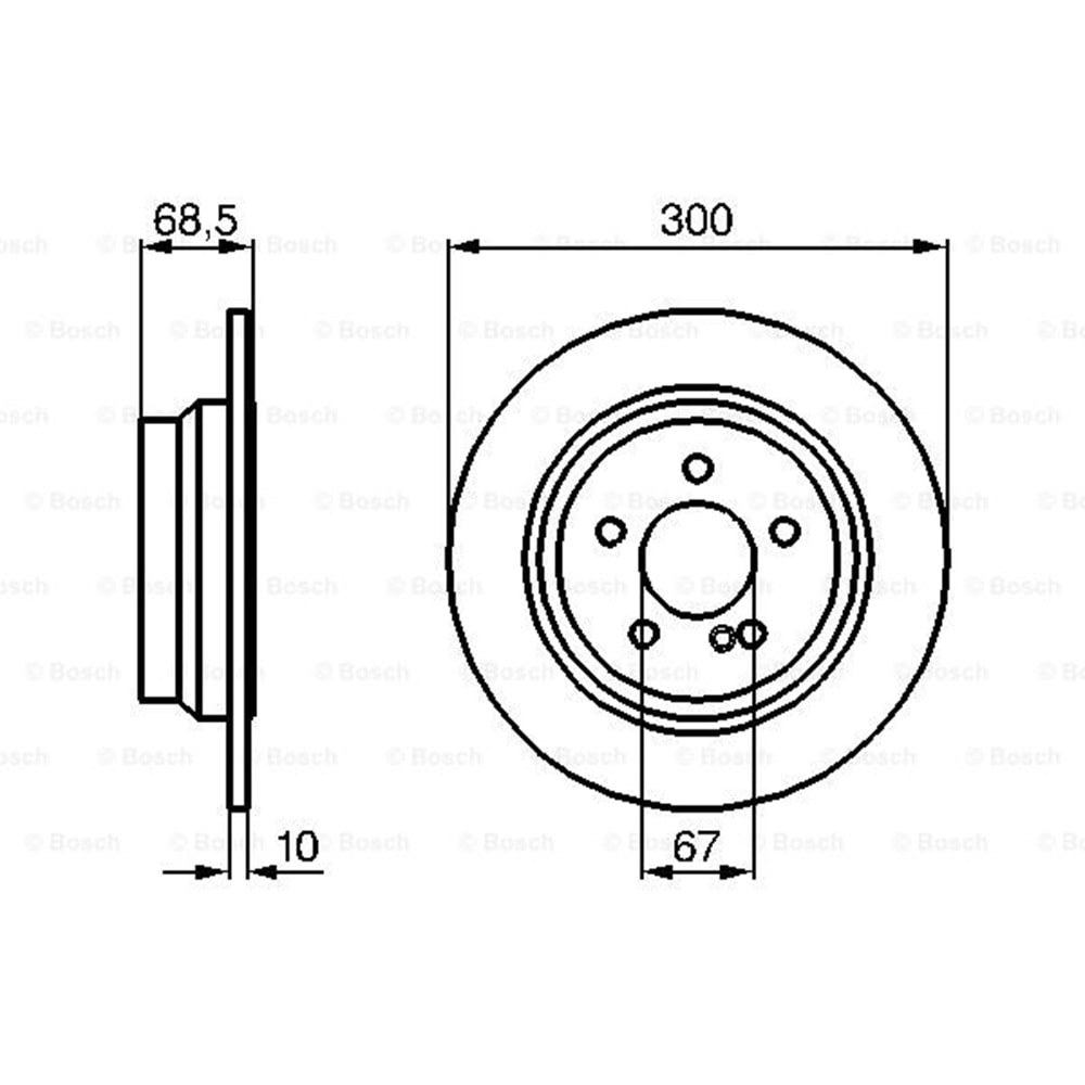 Fren Diski Mercedes E Serisi w211 Kasa Arka - 300 MM - Bosch
