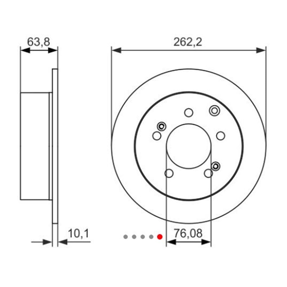 Fren Diski Kia Cerato, Soul, Shuma Arka - 262 MM