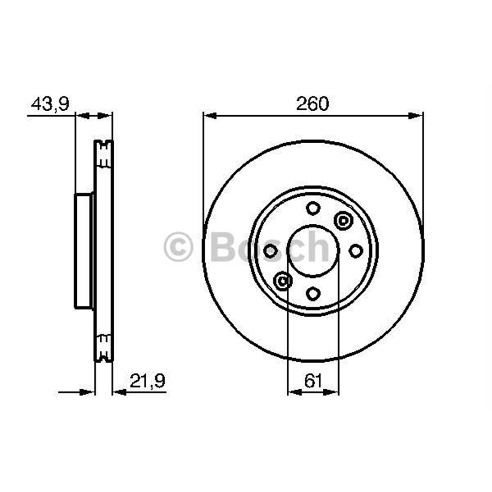 Fren Diski Renault Clio, Modus, Nissan Micra, Note, Dacia Sandero, Symbol Ön - 260 mm