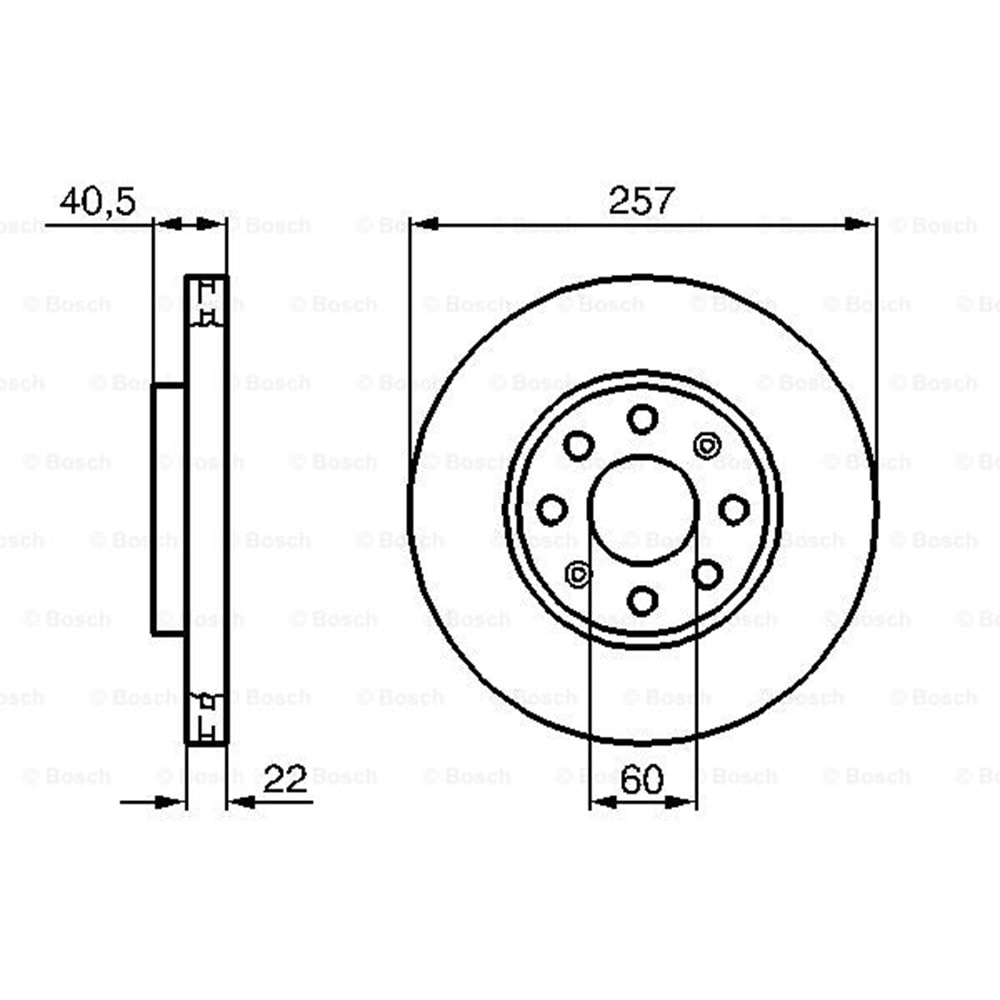 Fren Diski Opel Corsa D, Fiat GrandE Punto Ön - 257 MM - Bosch
