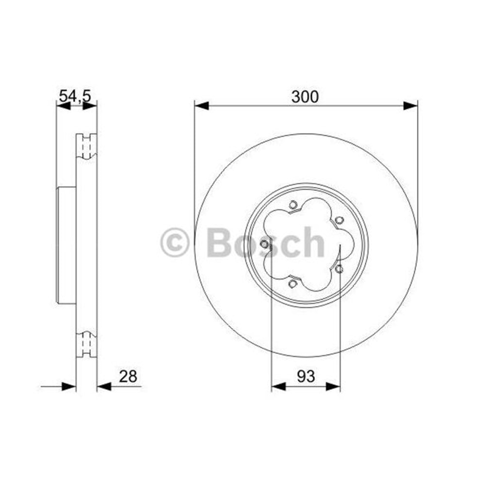 Fren Diski Ford Transit V347, V348 Ön - 300 MM - Bosch