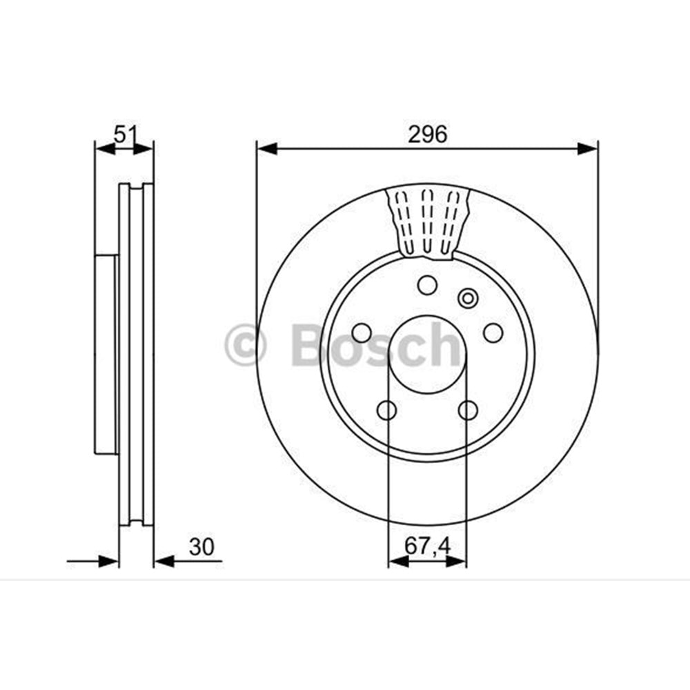 Fren Diski Opel İnsignia A 1.6 Ön - 296 MM - Bosch