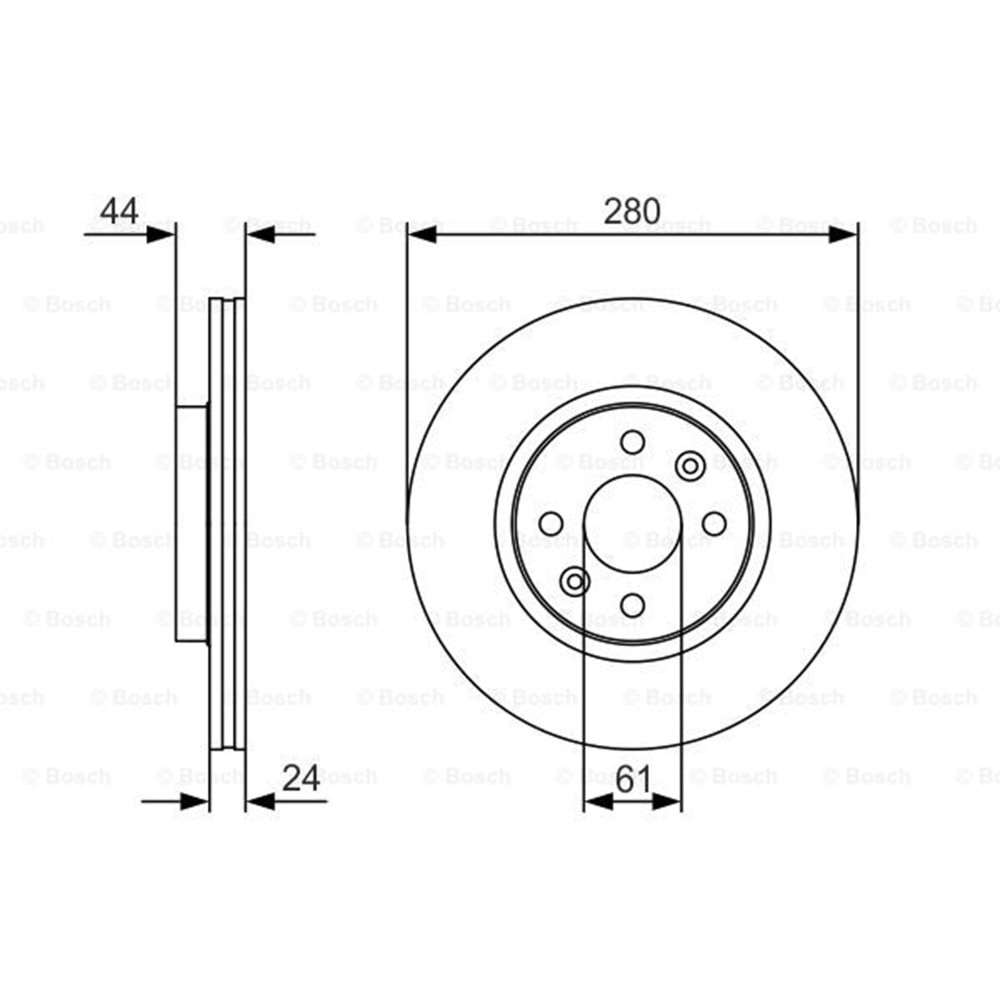 Fren Diski Renault Megane II, Laguna I, II, Grand SCENİC Ön - 280 MM - Bosch