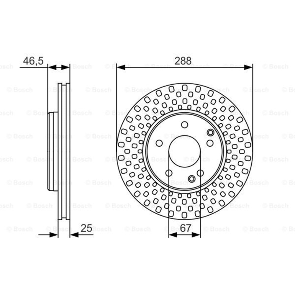 Fren Diski Mercedes 170, 202, 208, 210 Ön - 288 MM - Bosch
