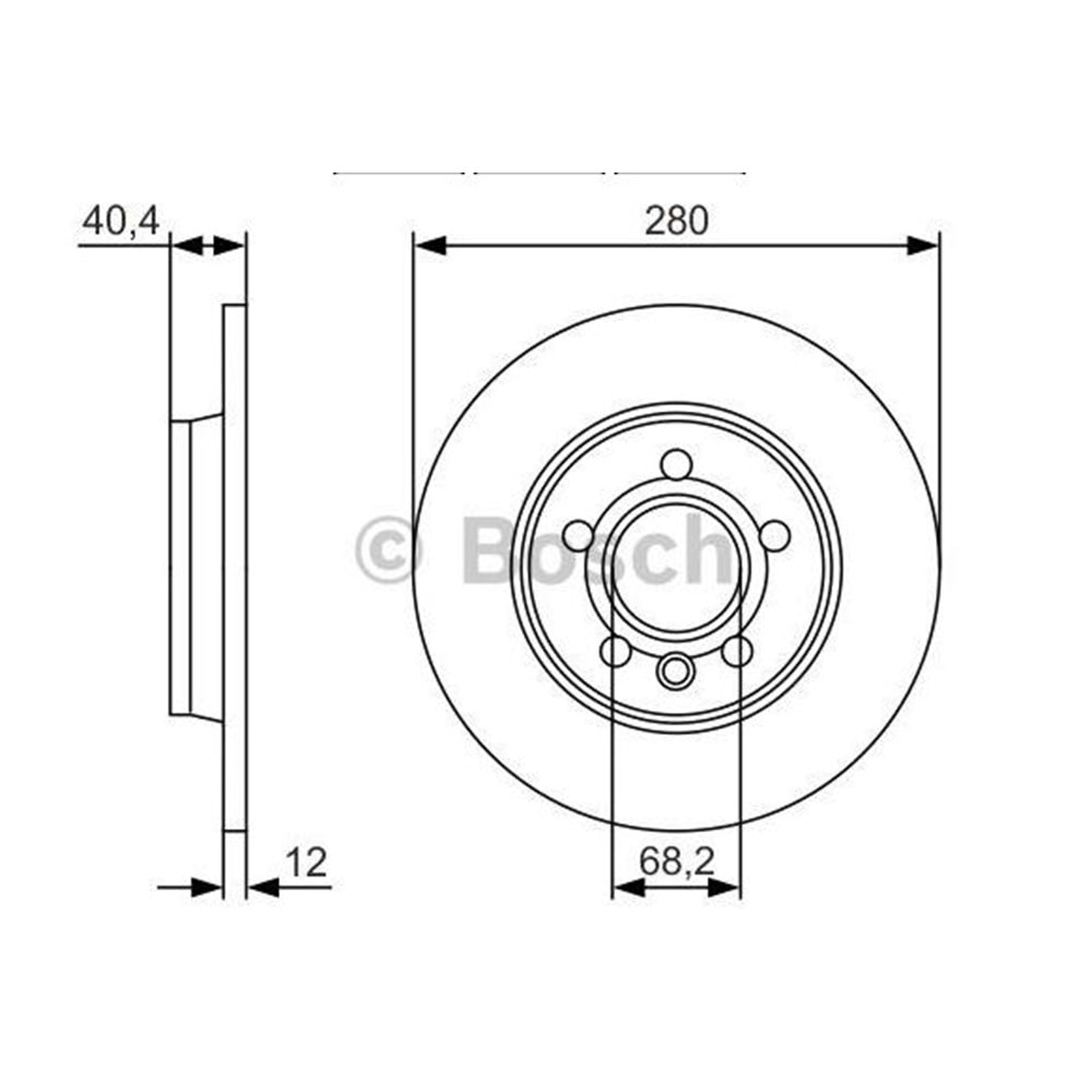 Fren Diski Vw T4 Arka - 280 MM - Bosch
