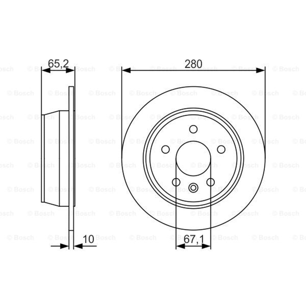 Fren Diski Mercedes Vito Arka - 280 MM - Bosch
