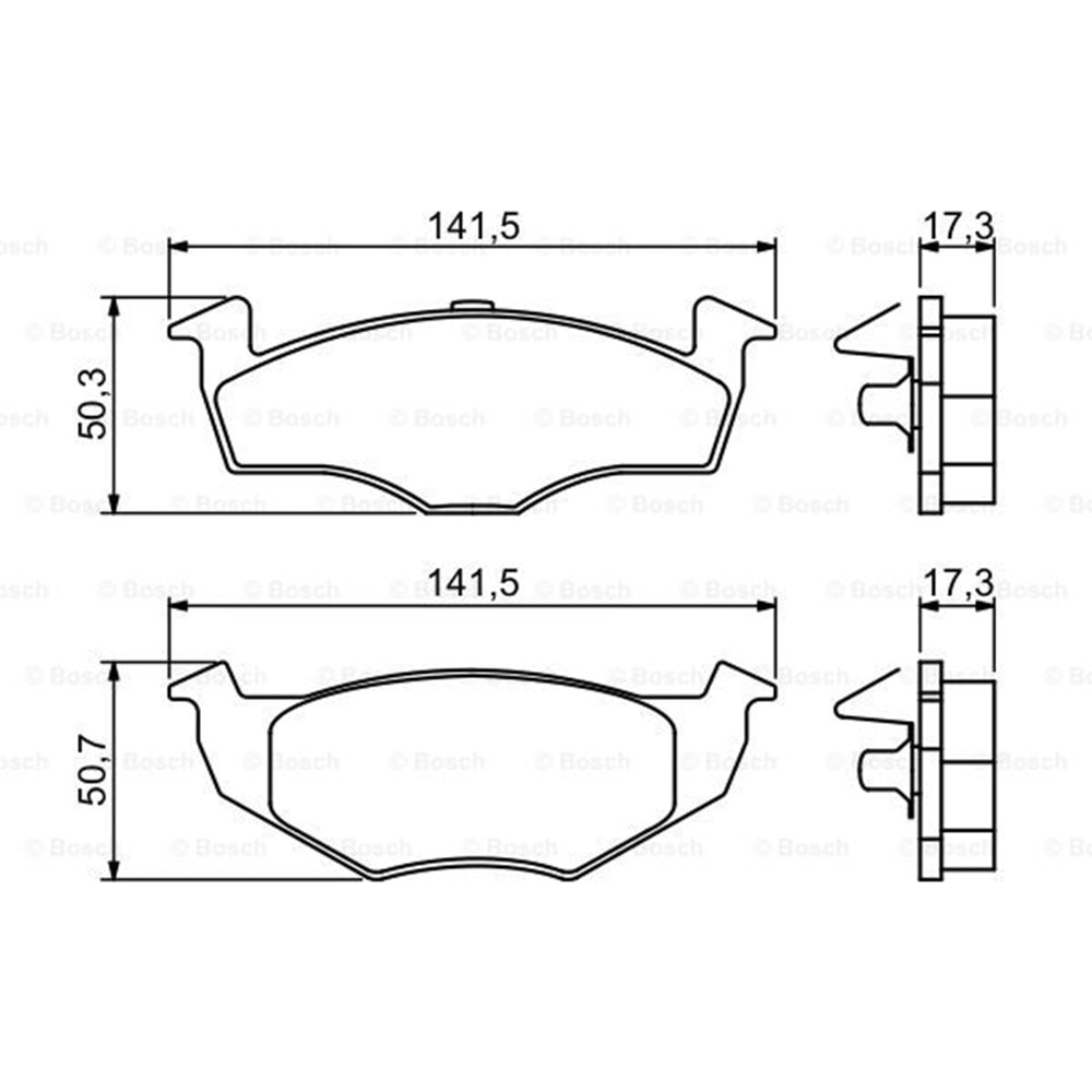 Disk Balata Vw Polo, Skoda Fabia, Seat AROSA Ön - Bosch
