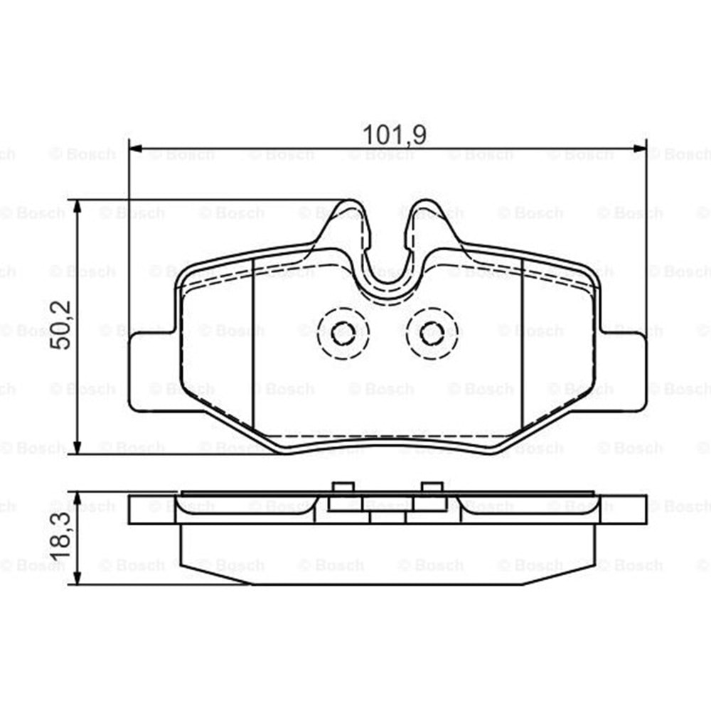 Disk Balata Mercedes Vito, Viano Arka - Bosch