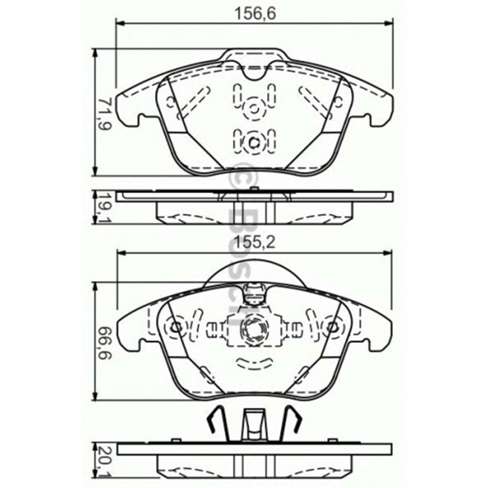 Disk Balata Ford, Jaguar, Citroen, Land Rover Ön - Bosch