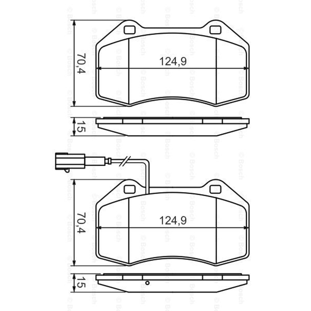 Disk Balata Renault Megane II, Clio III SPORT, Alfa Romeo MİTO Ön - Bosch