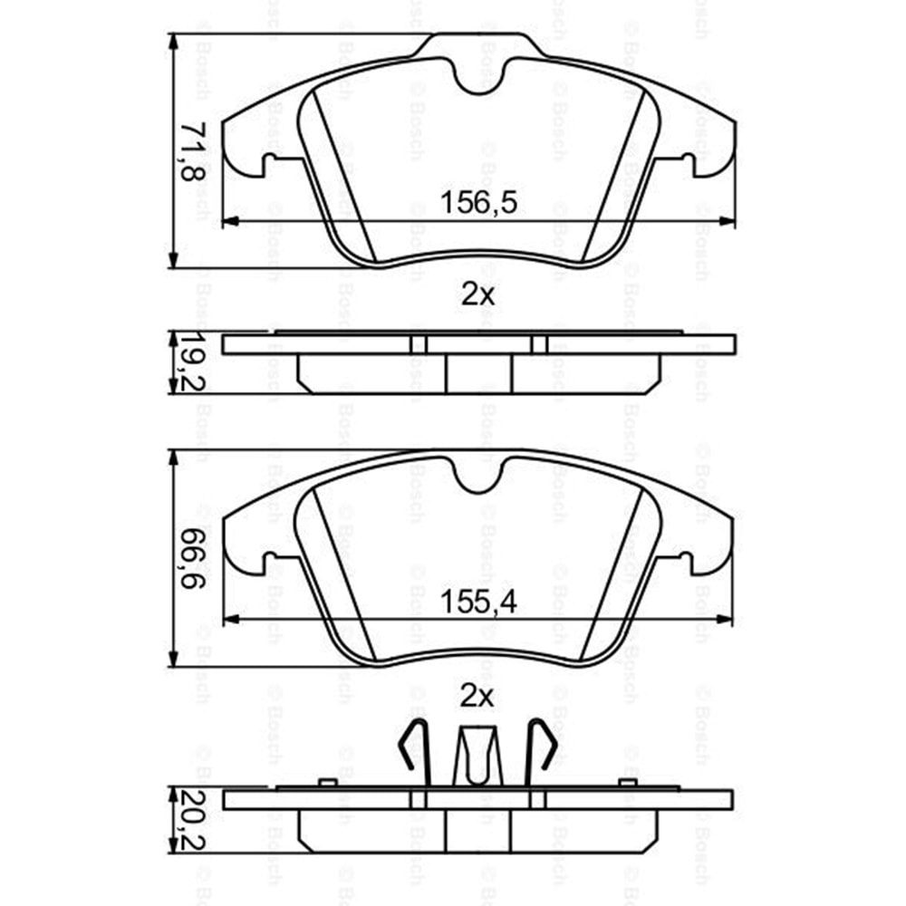 Disk Balata Ford, Volvo, Land Rover Ön - Bosch
