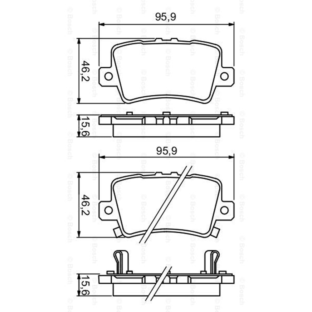 Disk Balata Honda Civic VIII Arka - Bosch
