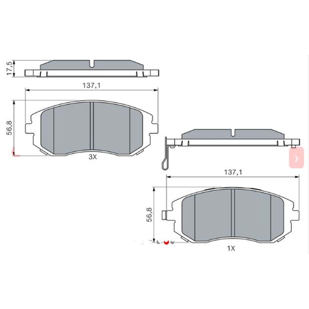Disk Balata Subaru Forester, Impreza Ön - Bosch
