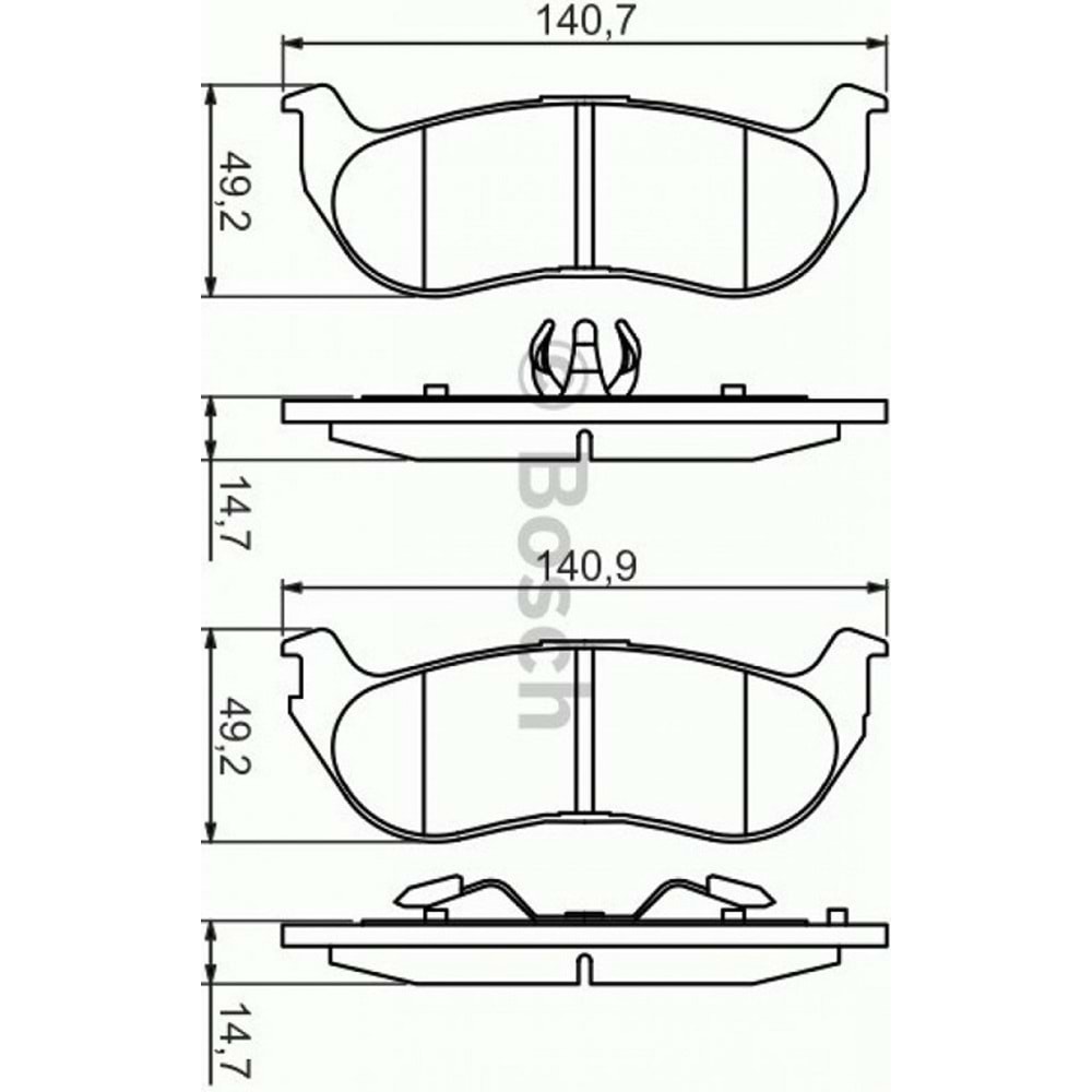 Disk Balata Cherokee 01-08, Wrangler II 96-08, Ford Arka - Bosch