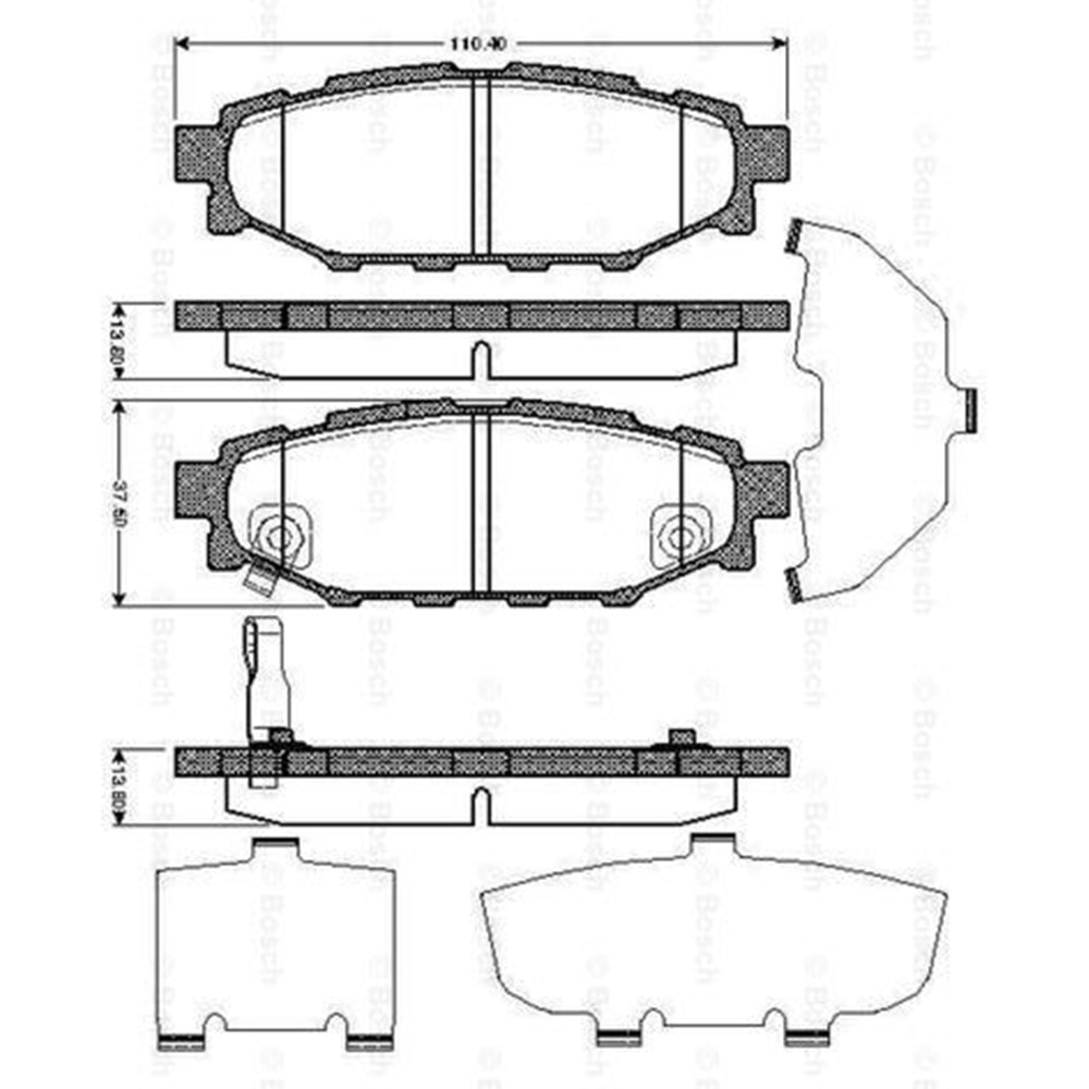 Disk Balata Toyota, Subaru İmpreza, Legacy, Forester Arka - Bosch