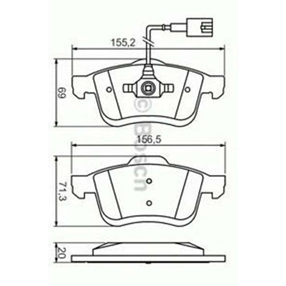 Disk Balata Opel Combo, Fiat Doblo, Alfa Romeo 159 Ön - Bosch