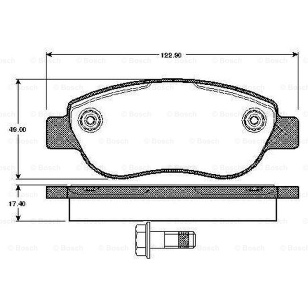 Disk Balata Fiat Albea 1.2 02-05, Palio 1.2 03-05 Ön - Bosch