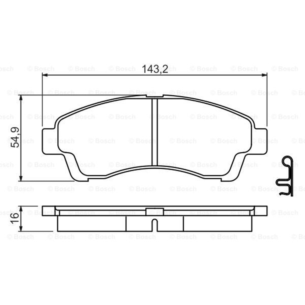 Disk Balata Mazda B Serisi Ön - Bosch