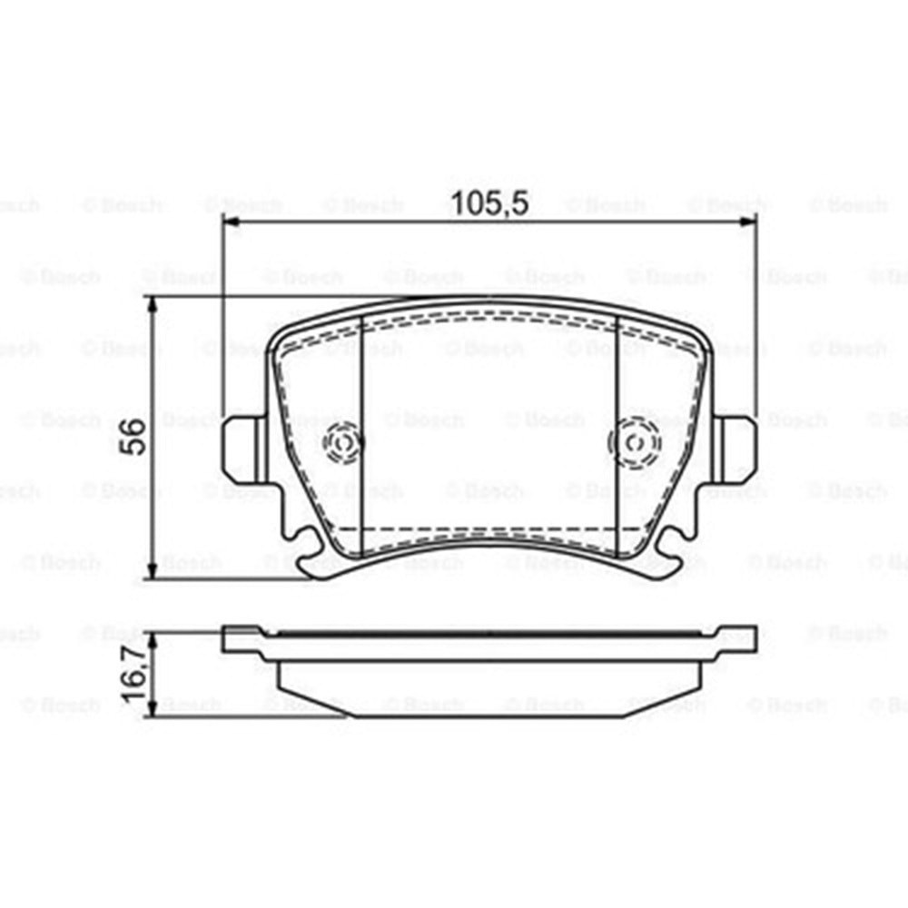Disk Balata Vw Golf 5, Caddy 3, Audi, Kia Arka - Bosch